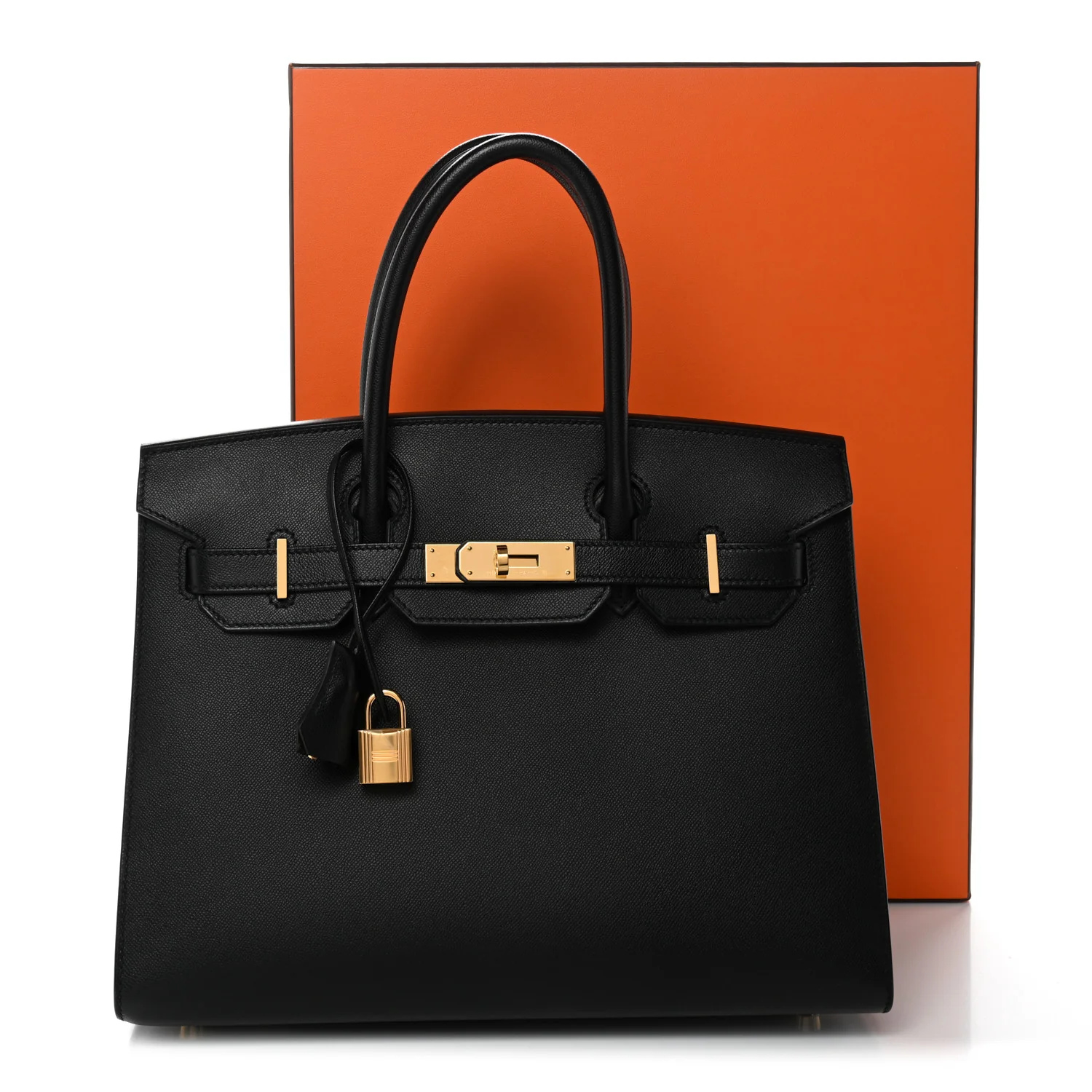Madame Calfskin Birkin Sellier 30 Black - Image 11