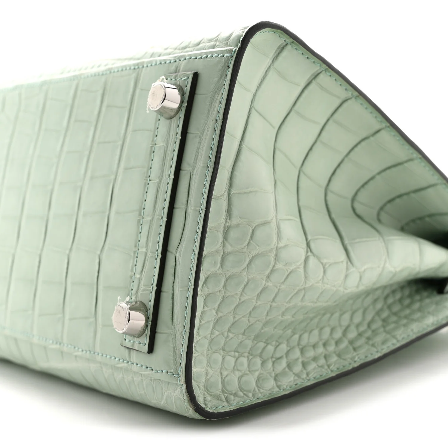 Matte Alligator Birkin Sellier 25 Vert D'eau - Image 10