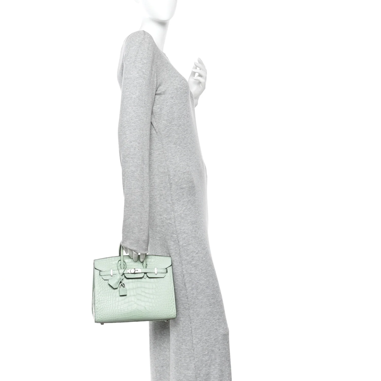 Matte Alligator Birkin Sellier 25 Vert D'eau - Image 2