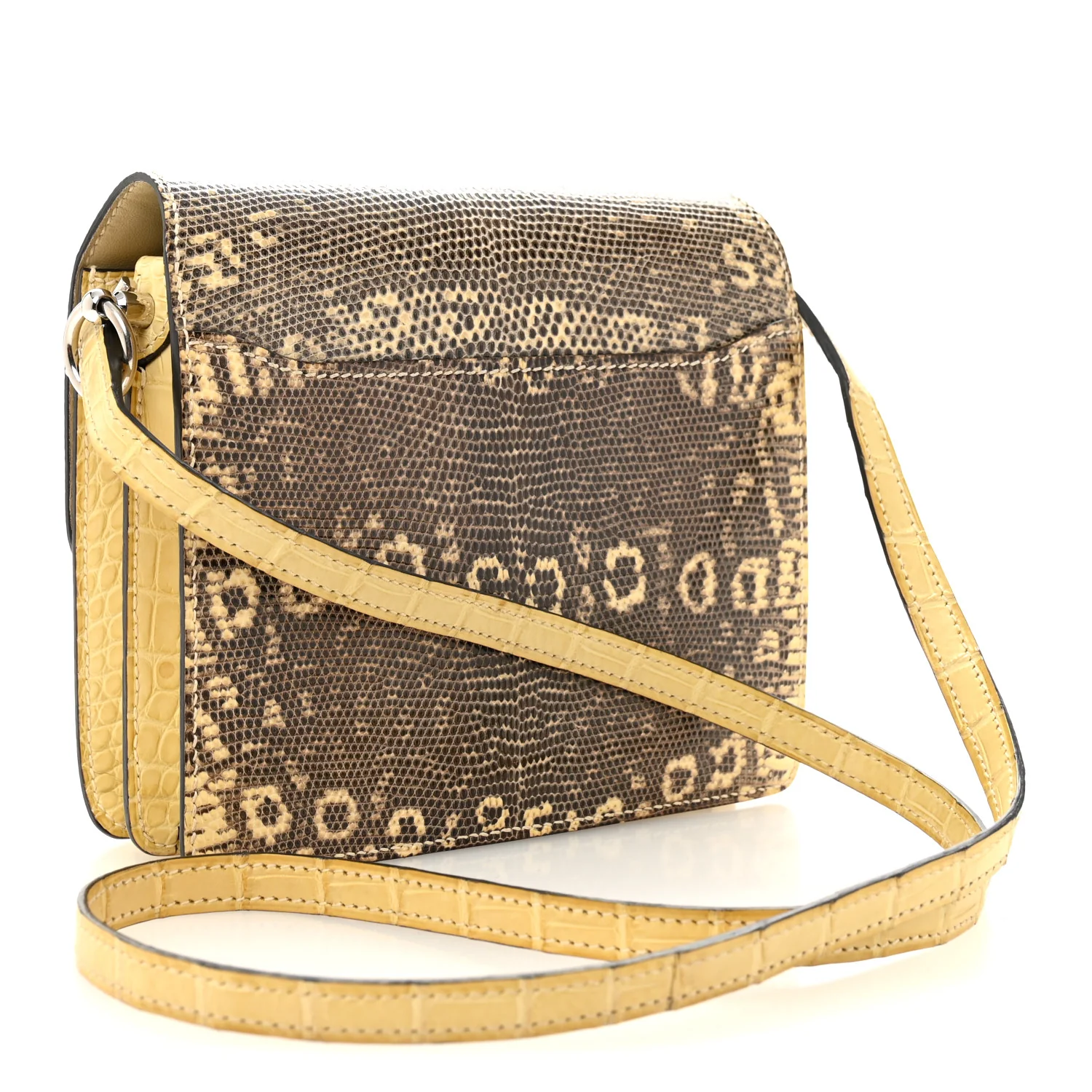 Matte Alligator Lizard Mini Sac Roulis Ombre Vanille - Image 3