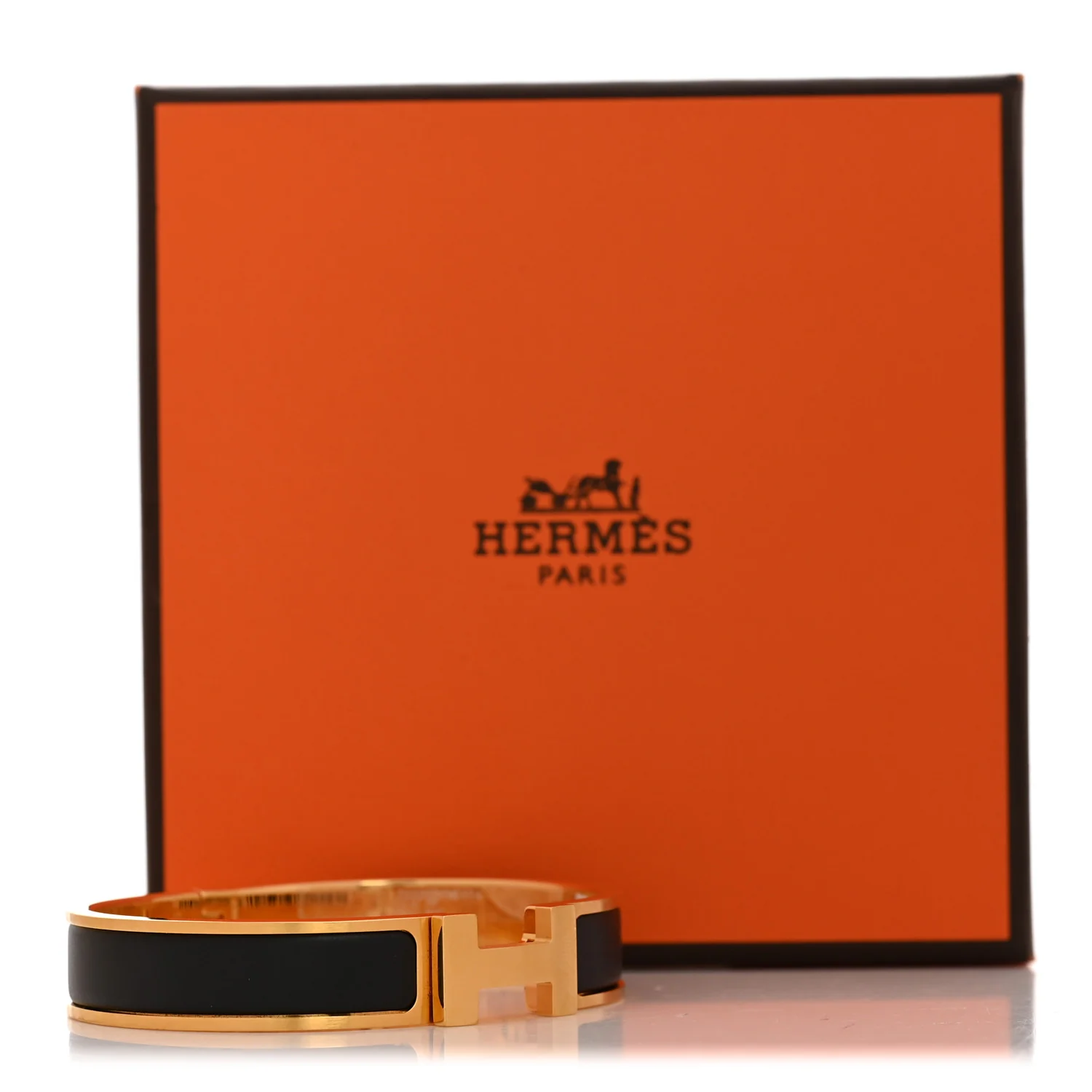 Matte Enamel Narrow Clic Clac HH Bracelet T4 Black - Image 6