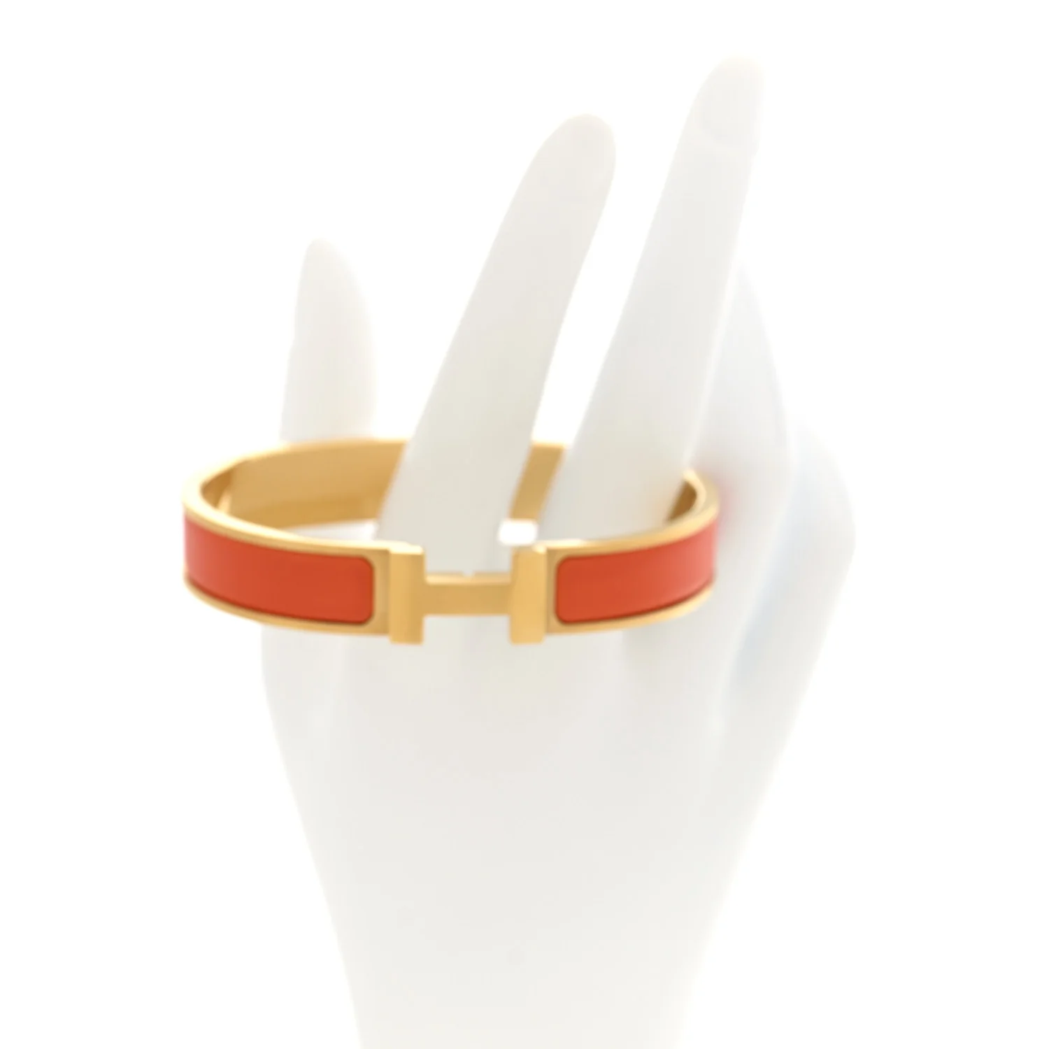 Matte Enamel Narrow Clic Clac HH Bracelet T5 Orange - Image 2