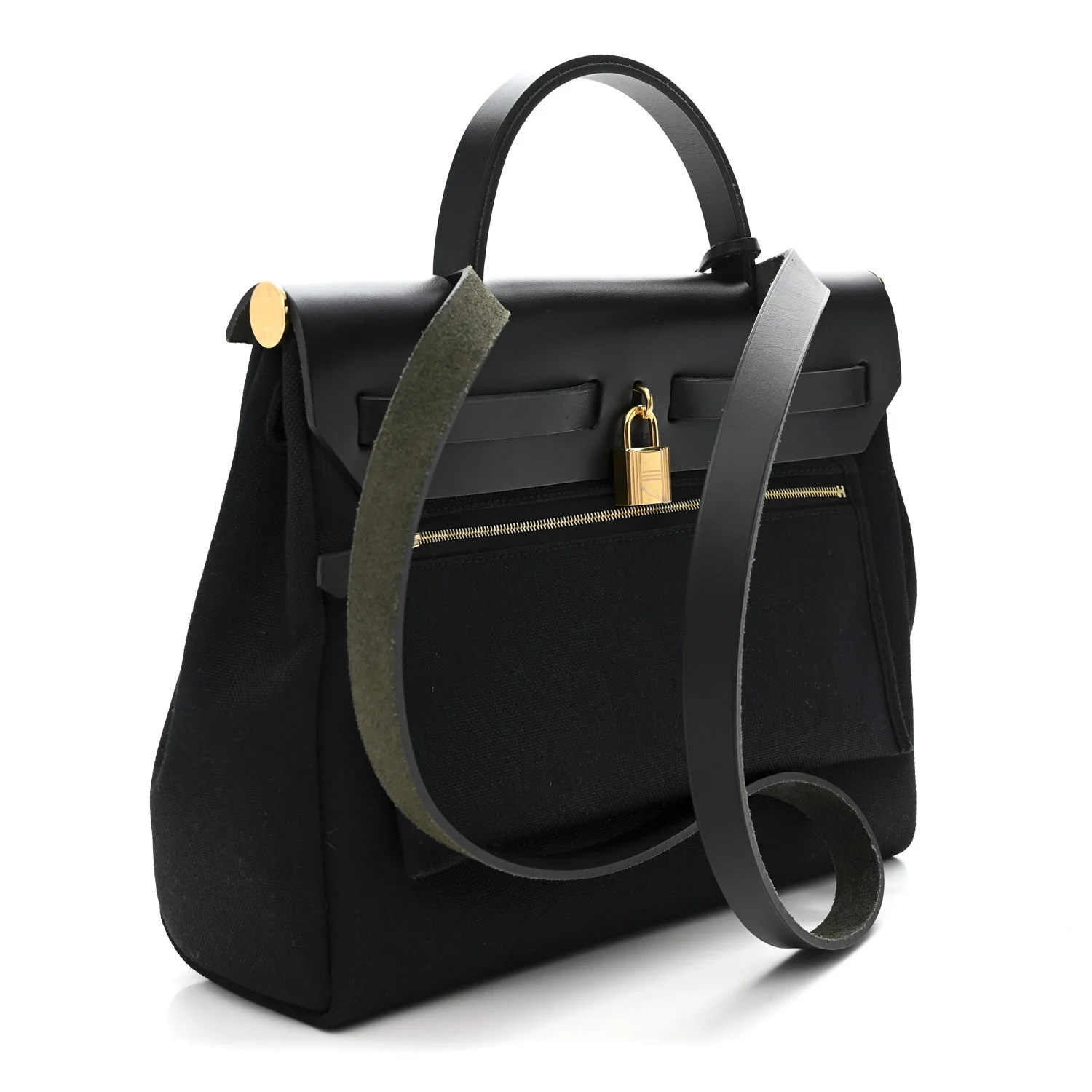 Military Toile Vache Hunter Herbag Zip Retourne 31 PM Bleu Marine Black - Image 4