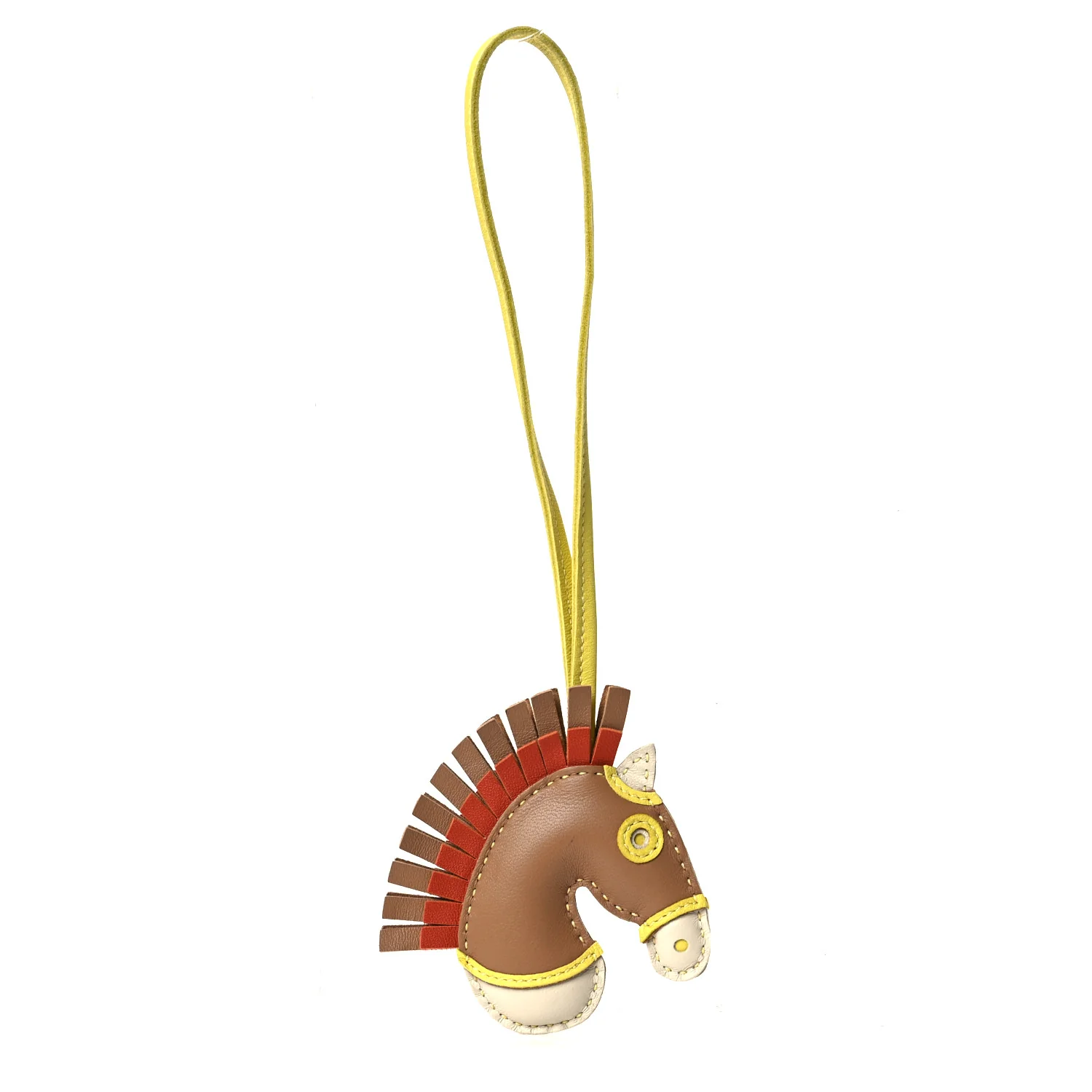 Milo Lambskin Geegee Savannah Bag Charm Chai Craie Lime
