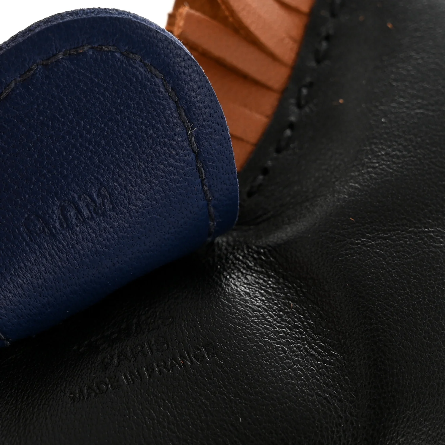 Milo Lambskin Grigri Rodeo Horse Bag Charm MM Black Blue Saphir Gold - Image 3