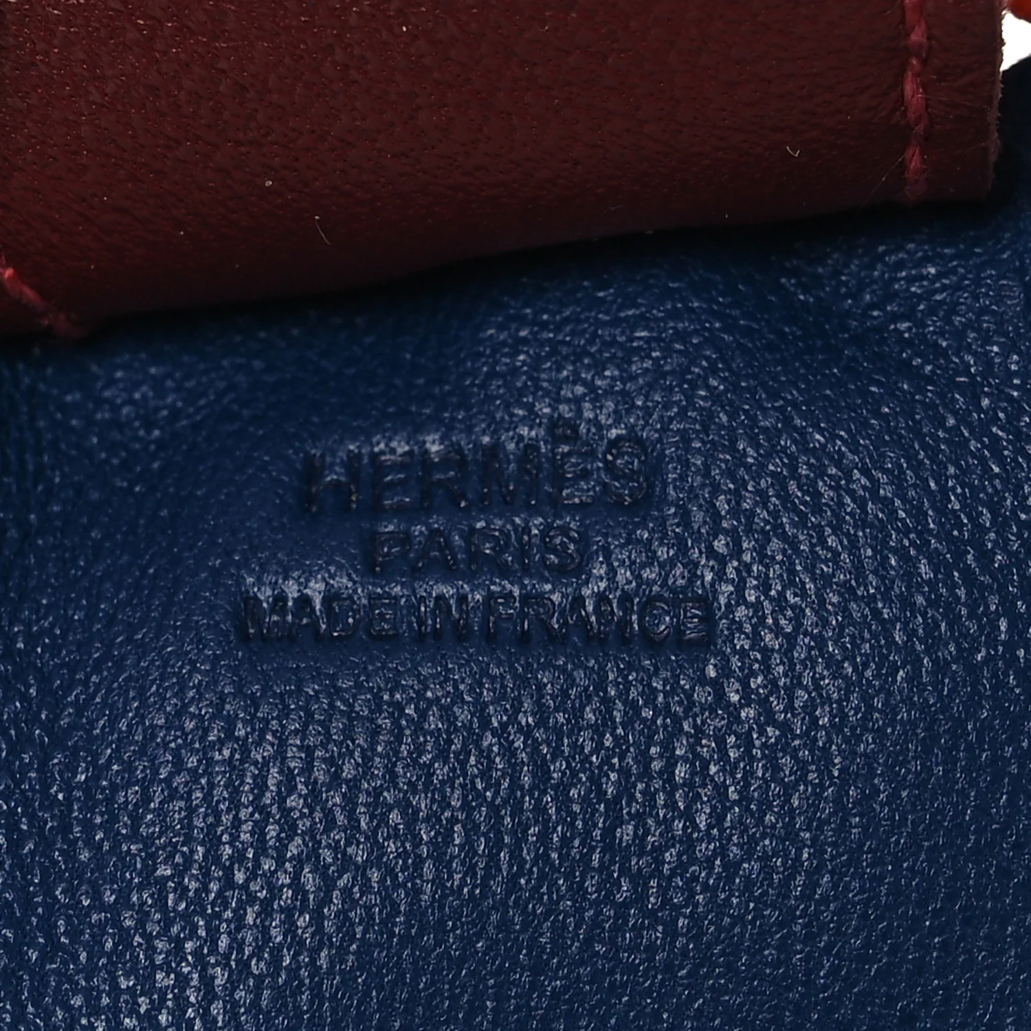 Milo Lambskin Grigri Rodeo Horse Bag Charm MM Bleu De Malte Rouge H Orange Poppy - Image 3