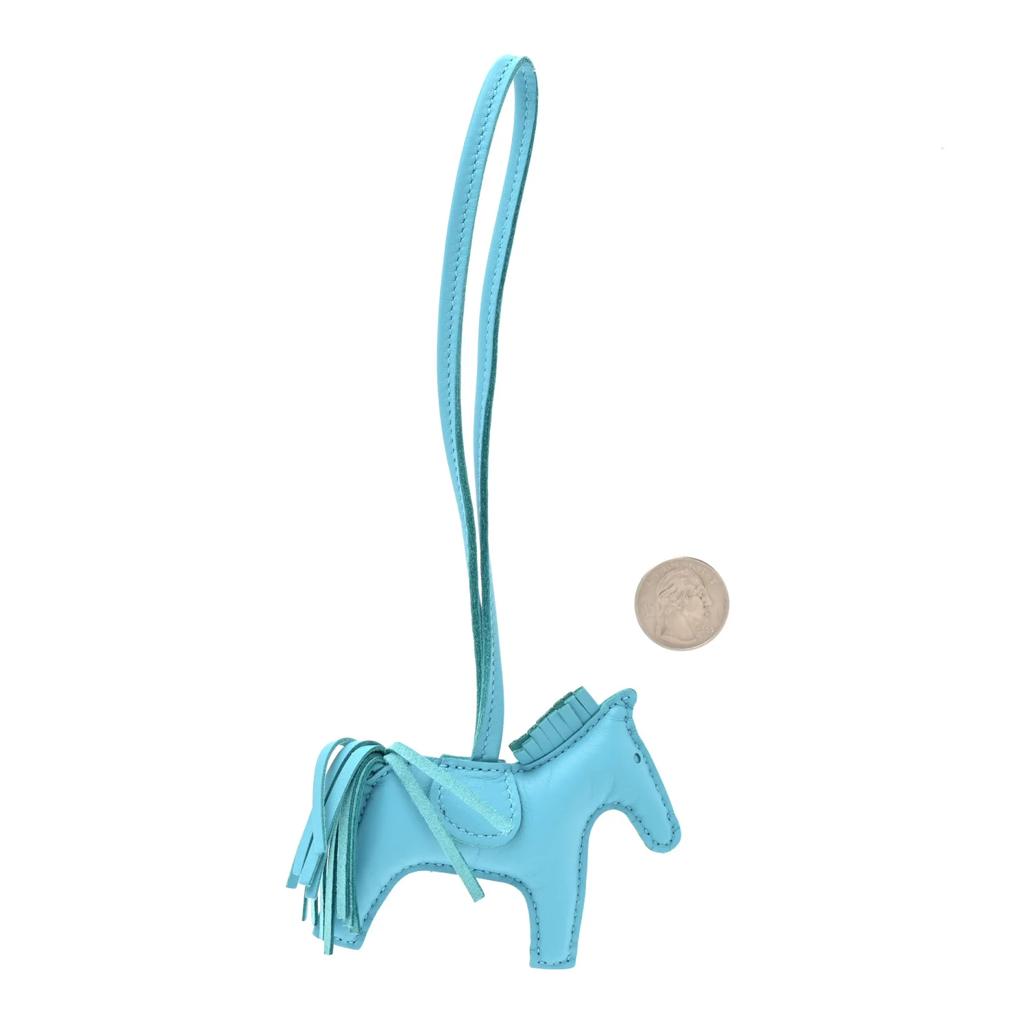 Milo Lambskin Grigri Rodeo Horse Bag Charm PM Bleu Azteque - Image 2