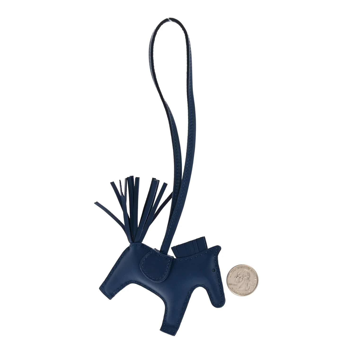 Milo Lambskin Grigri Rodeo Horse Bag Charm PM Bleu Tie - Image 2