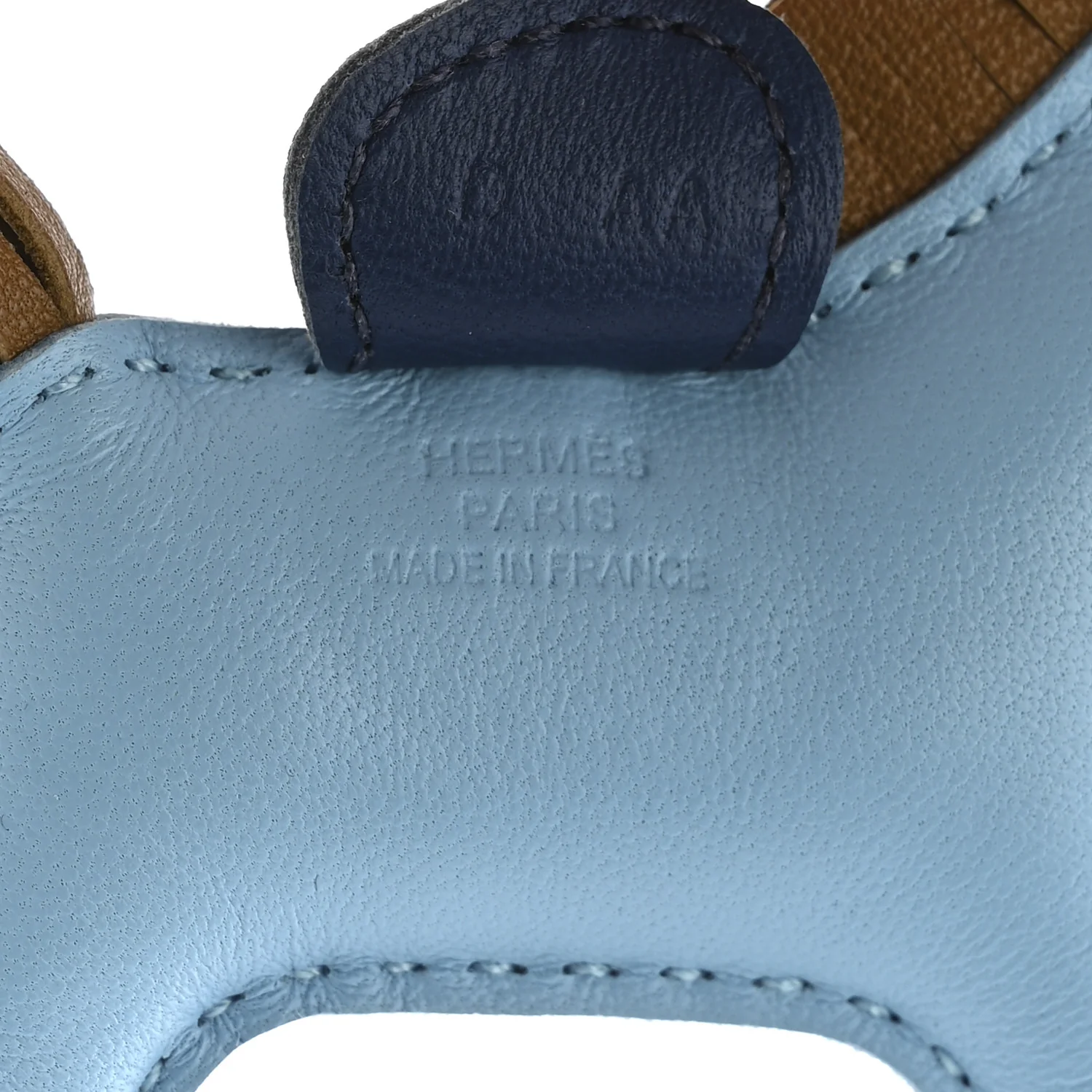 Milo Lambskin Grigri Rodeo Horse Bag Charm PM Celeste Bleu De Malte Kraft - Image 3