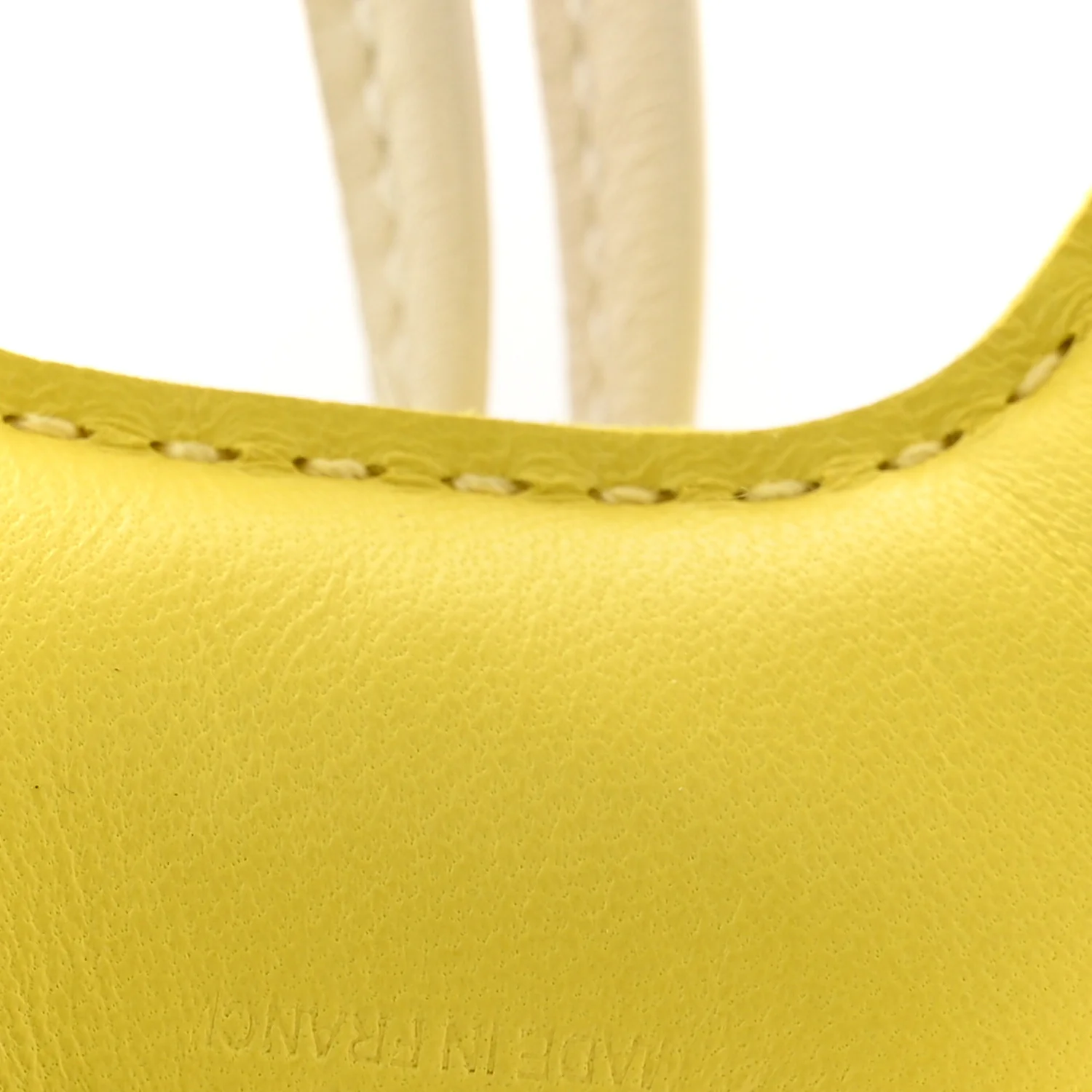 Milo Lambskin Grigri Rodeo Horse Bag Charm PM Lime Sesame Craie - Image 3