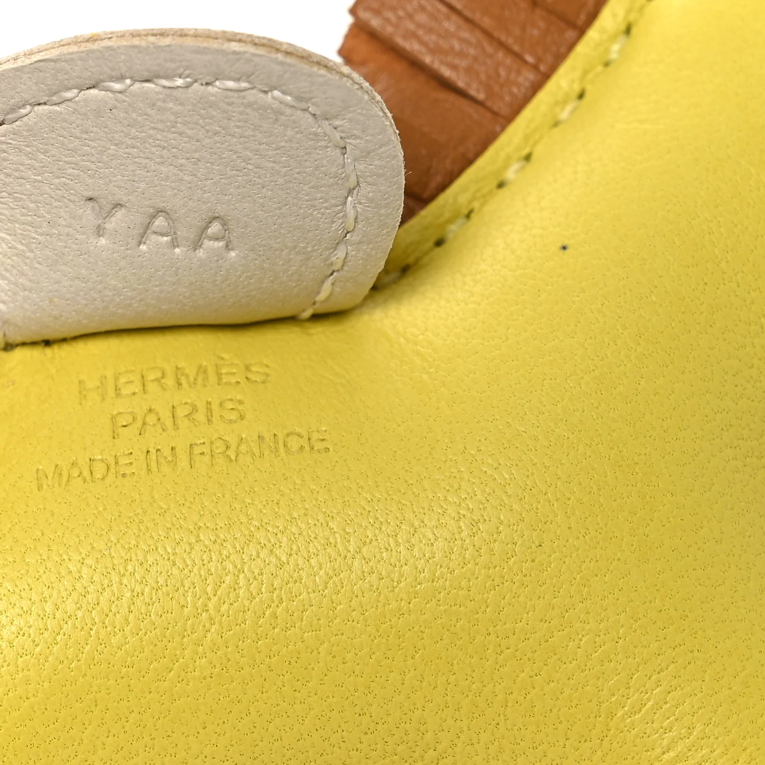 Milo Lambskin Grigri Rodeo Horse Bag Charm PM Lime Sesame Craie - Image 3