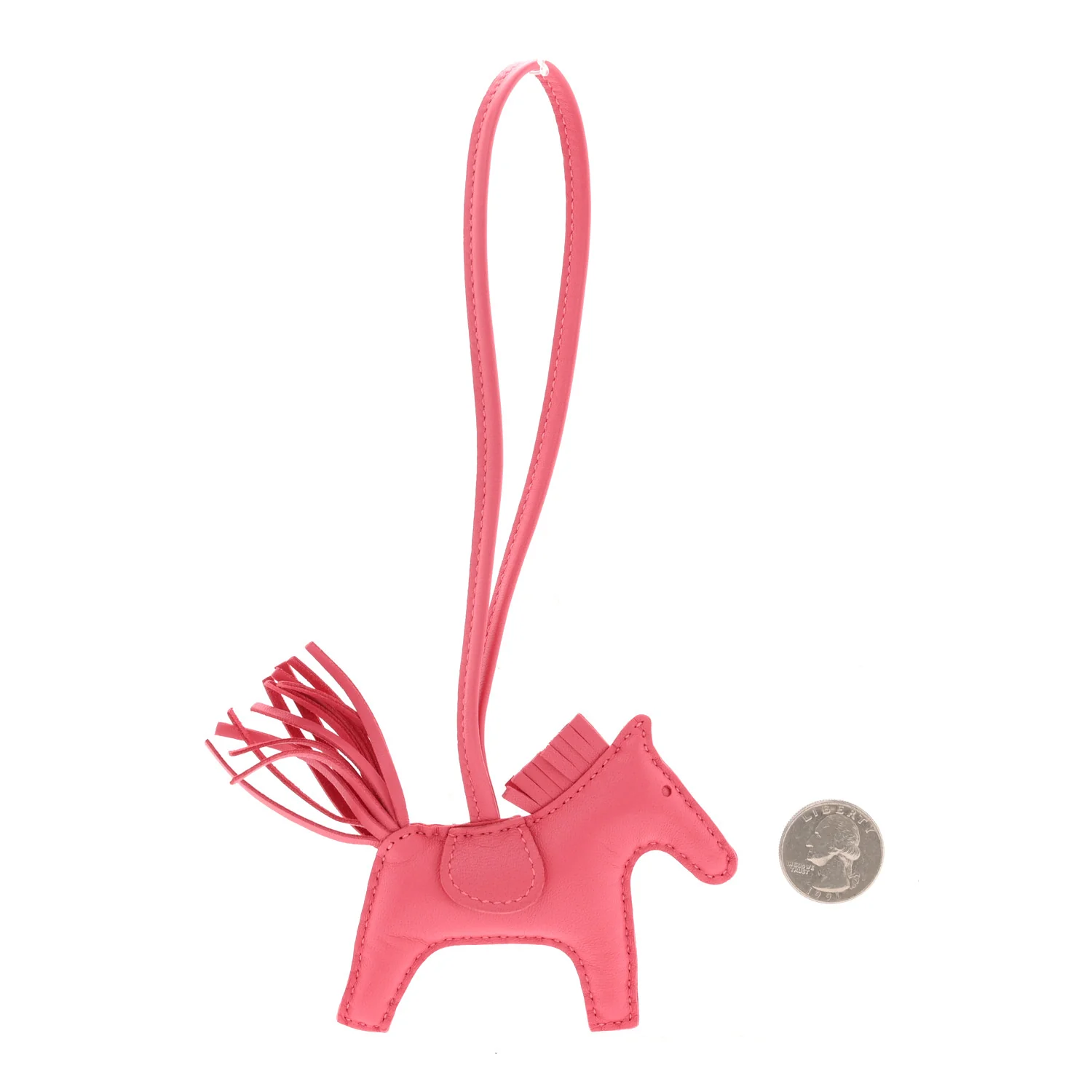 Milo Lambskin Grigri Rodeo Horse Bag Charm PM Rose Azalee - Image 2