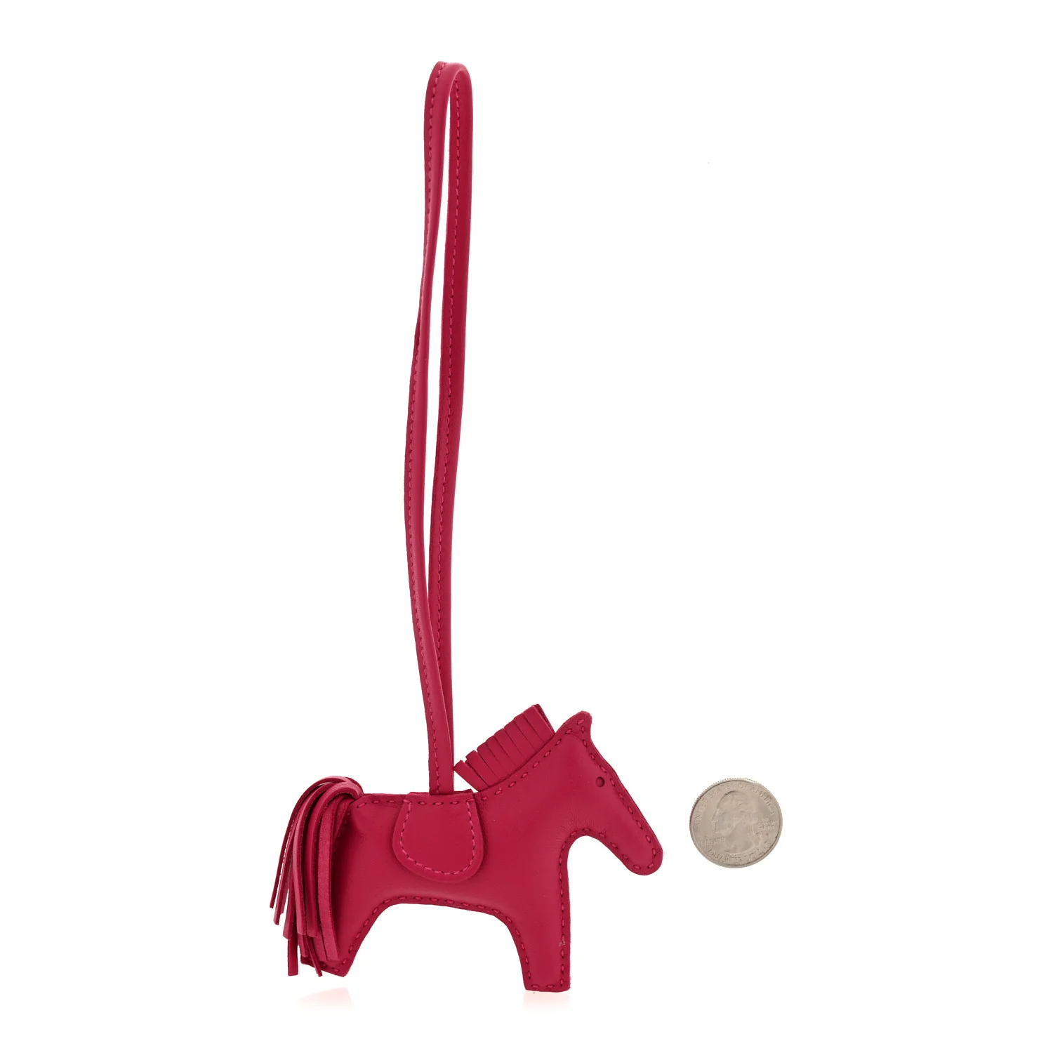 Milo Lambskin Grigri Rodeo Horse Bag Charm PM Rose Mexico - Image 2