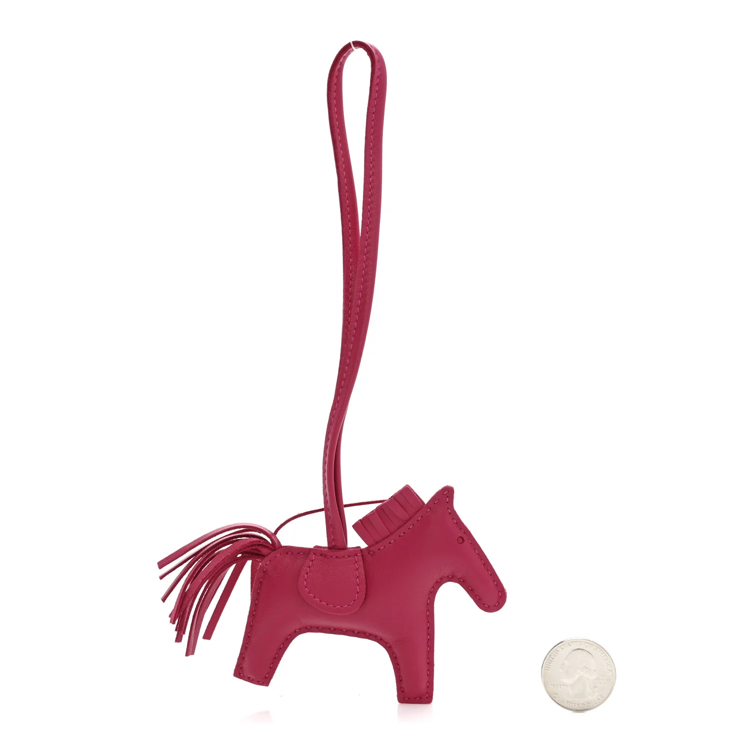 Milo Lambskin Grigri Rodeo Horse Bag Charm PM Rose Mexico - Image 2