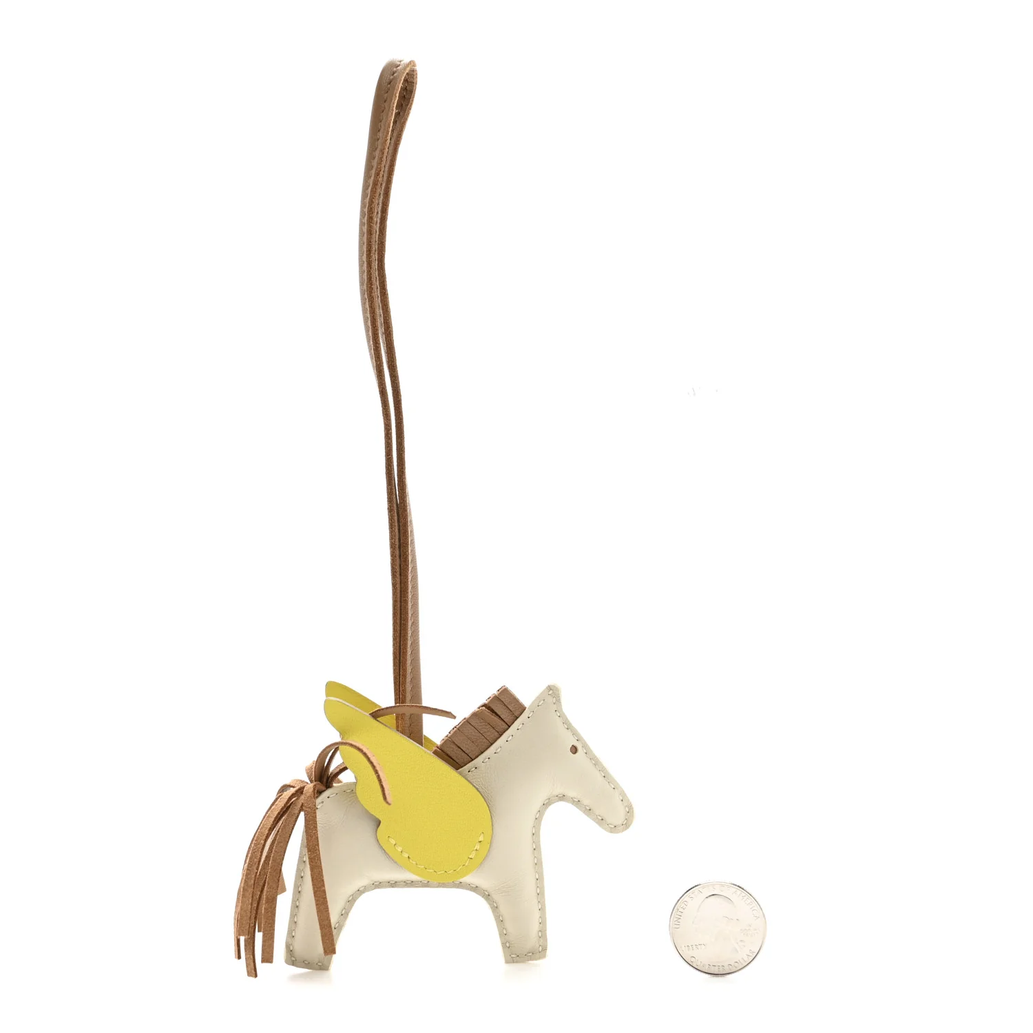 Milo Lambskin Grigri Rodeo Pegase Horse Bag Charm PM Craie Chai Lime - Image 2