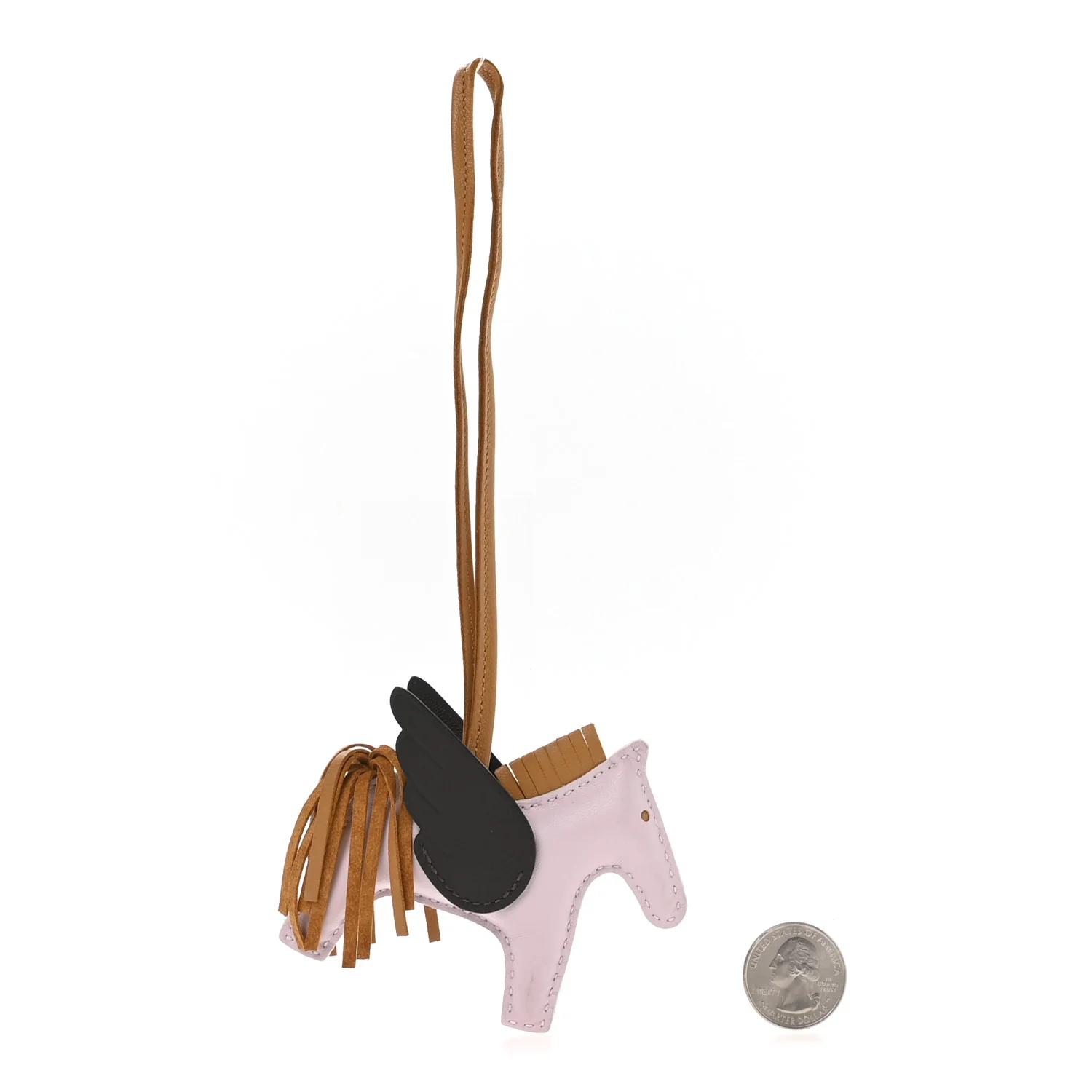 Milo Lambskin Grigri Rodeo Pegase Horse Bag Charm PM Mauve Pale Sesame Ebene - Image 2