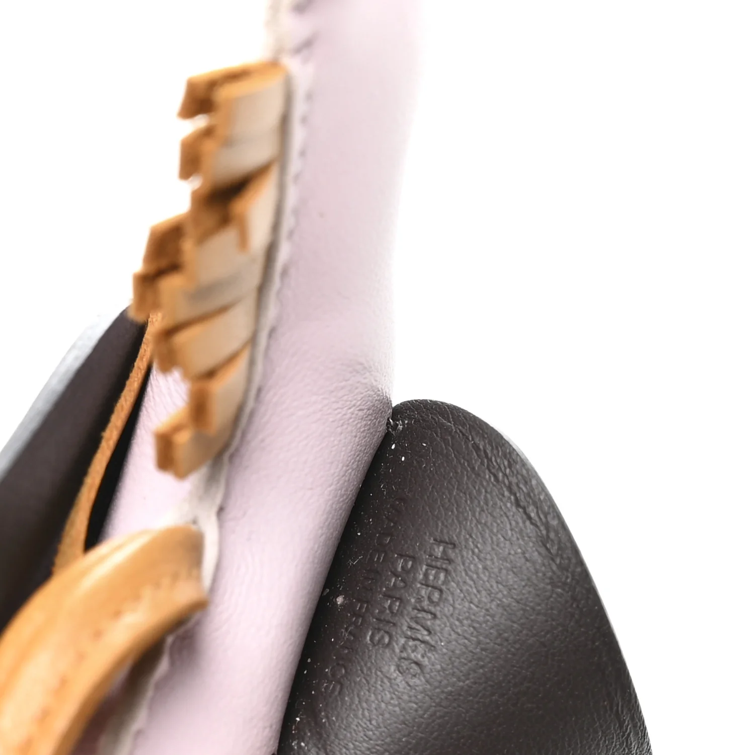 Milo Lambskin Grigri Rodeo Pegase Horse Bag Charm PM Mauve Pale Sesame Ebene - Image 3