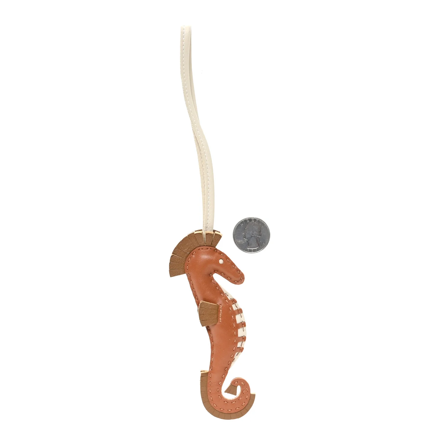 Milo Lambskin Hippo Bag Charm Gold Kraft Craie - Image 2