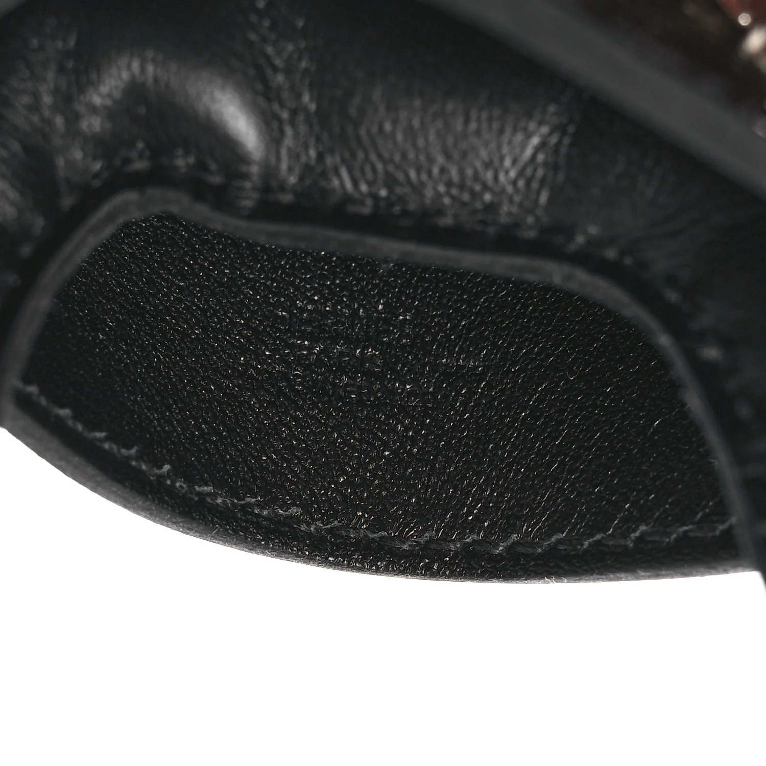 Milo Lambskin Niloticus Lizard Touch Studded Grigri Rodeo Robeo Rock Horse Bag Charm PM Black - Image 4