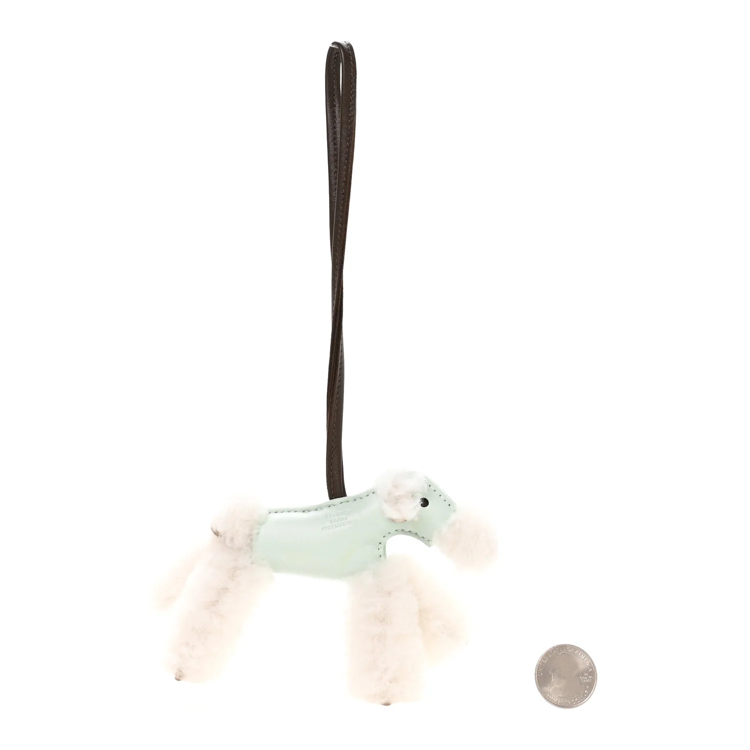 Milo Lambskin Shearling Budy Charm Vert Peppermint Chocolate - Image 2