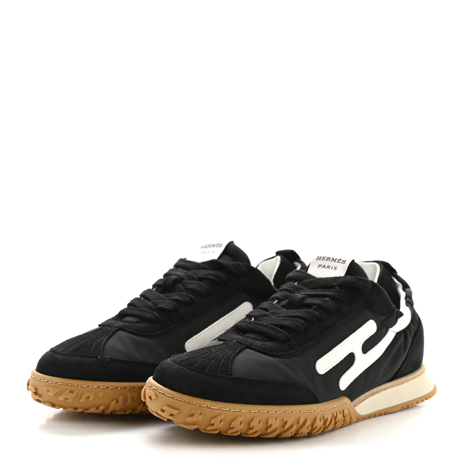Nappa Suede Goatskin Jet Sneakers 38 Black - Image 4