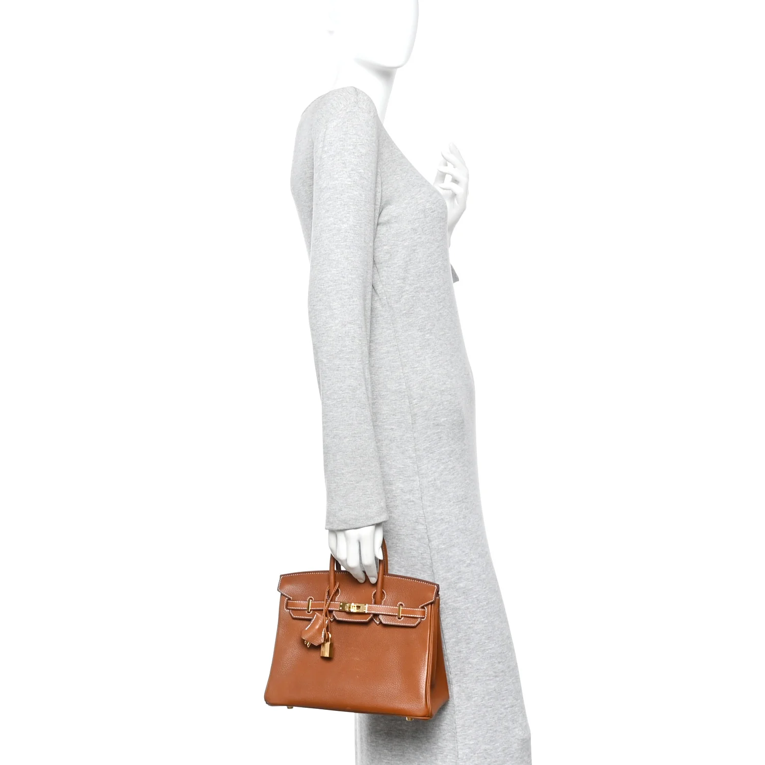 Natural Barenia Faubourg Birkin 25 Fauve - Image 3