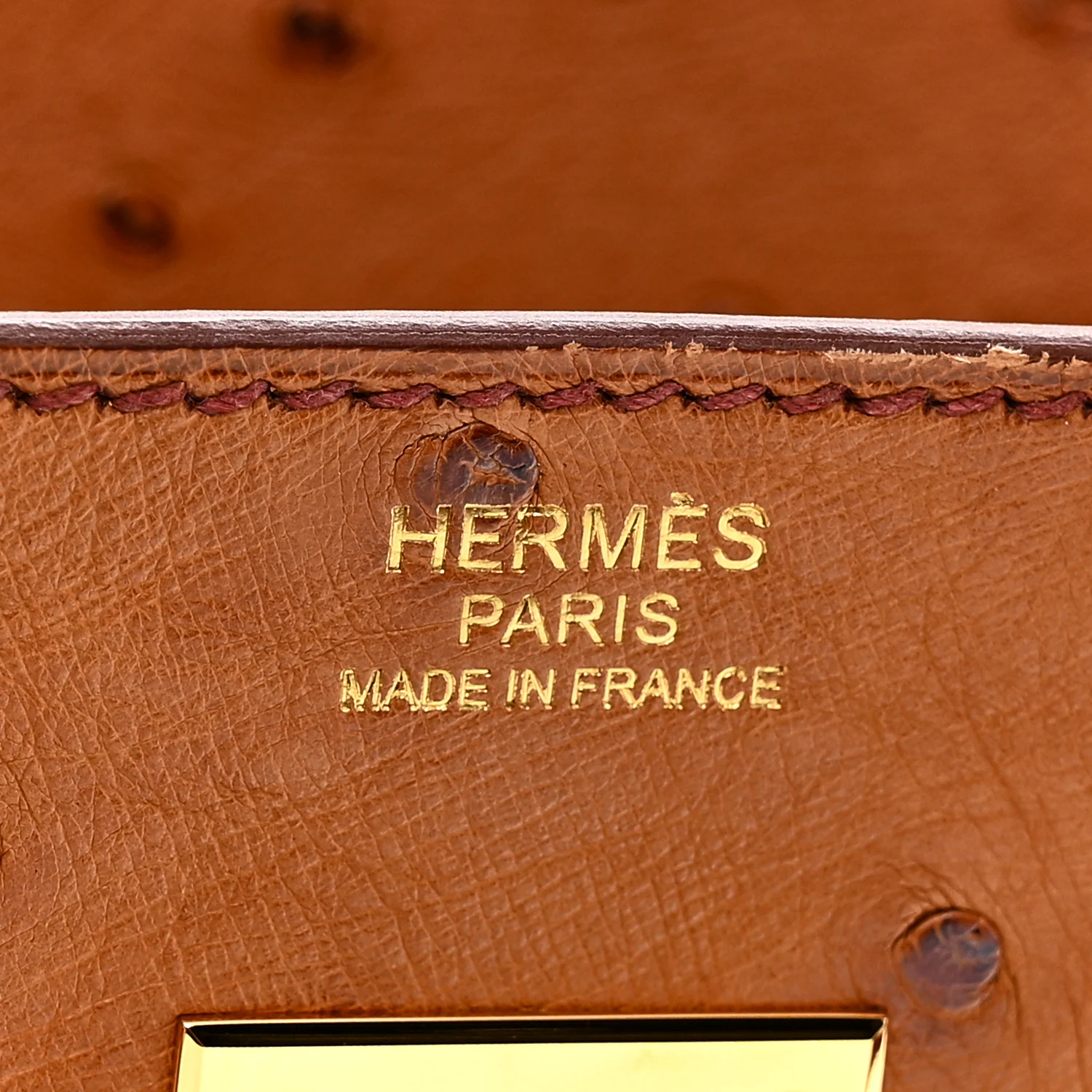 Ostrich Birkin 30 Cognac - Image 6