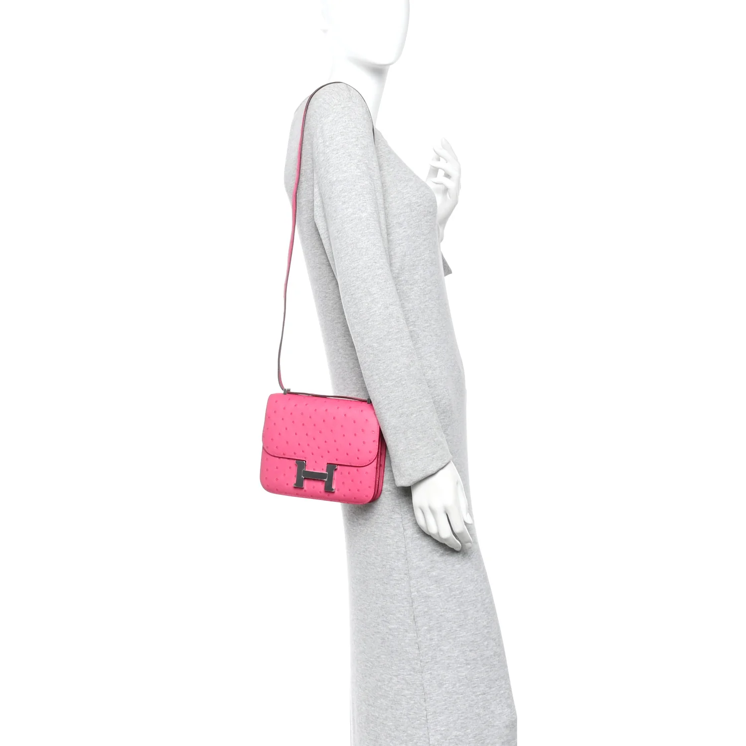 Ostrich Constance 18 Rose Tyrien - Image 2