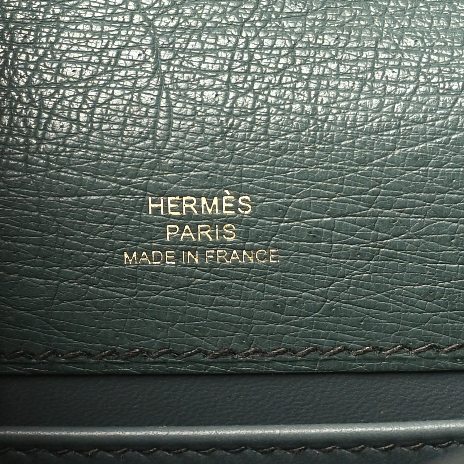 Ostrich Kelly Pochette Vert Amande - Image 7