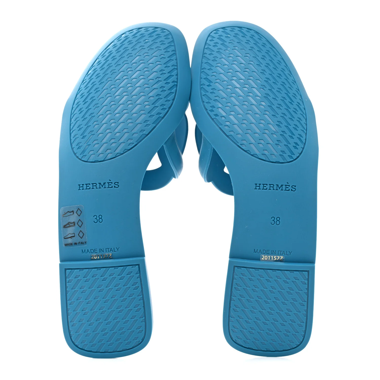 Rubber Aloha Sandals 38 Bleu Vif - Image 6