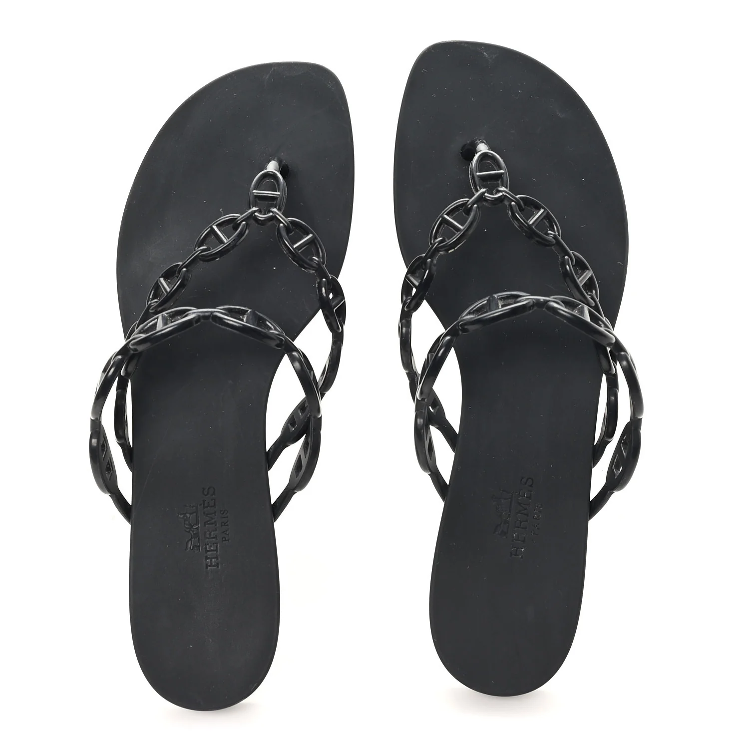 Rubber Chaine d'Ancre Island Sandals 38 Black - Image 2
