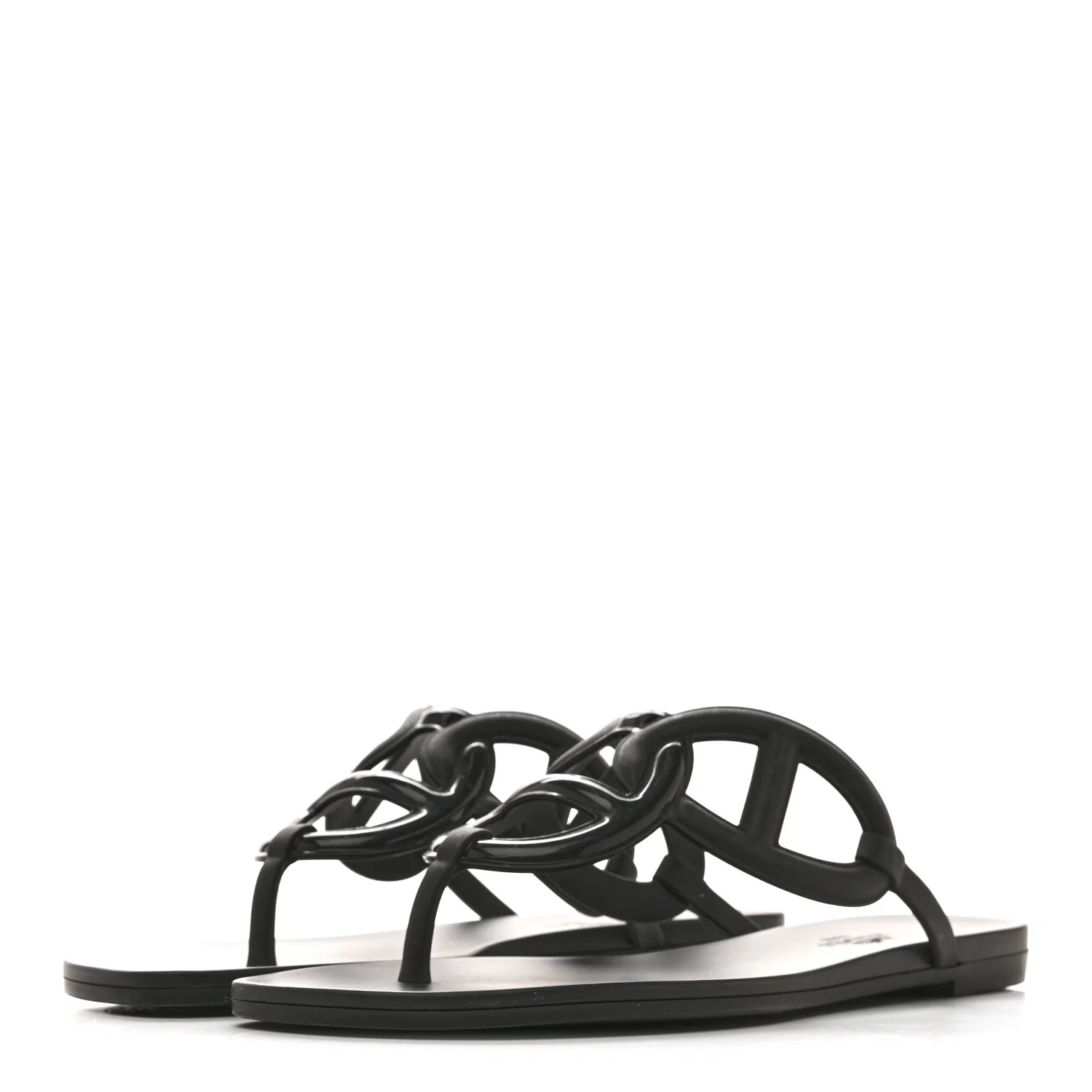 Rubber Womens Egerie Sandals 38 Black - Image 4