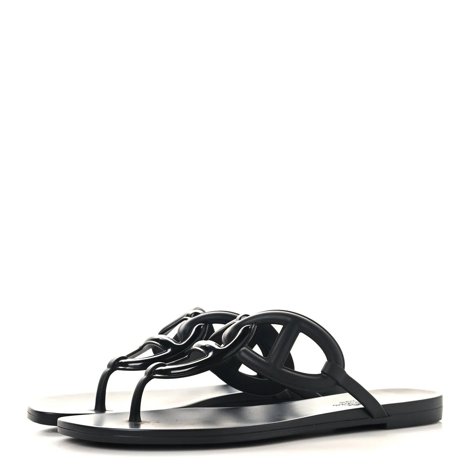 Rubber Womens Egerie Sandals 38 Black - Image 4