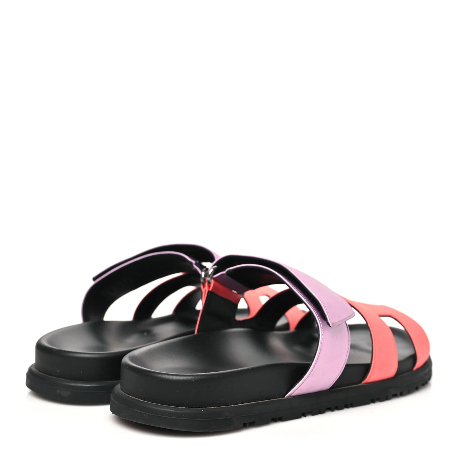 Satin Crepe Chypre Sandals 37.5 Rose Peche Violet Petale - Image 5