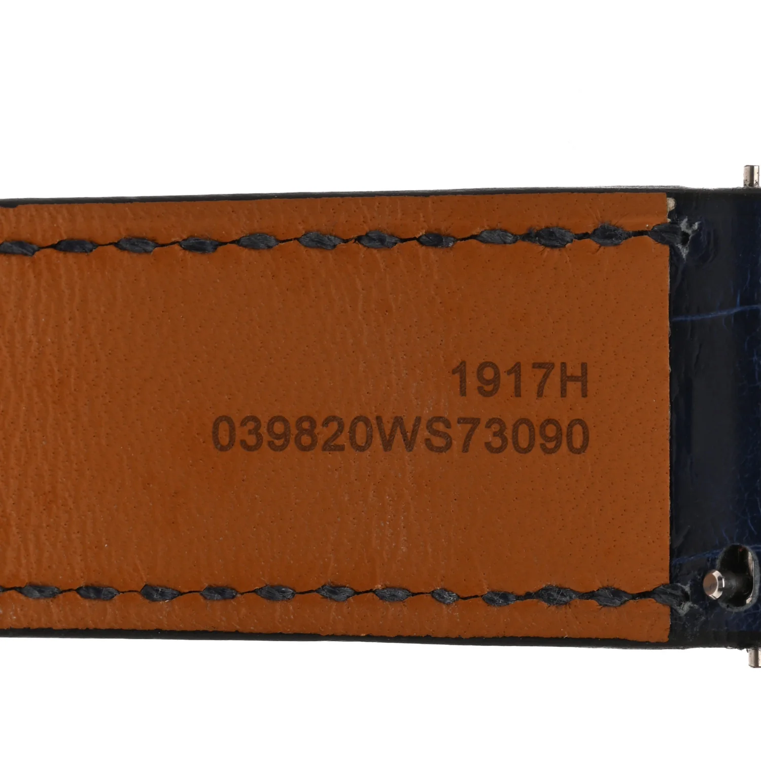 Shiny Alligator Heure H Hour Watch Strap Bleu Roi - Image 5