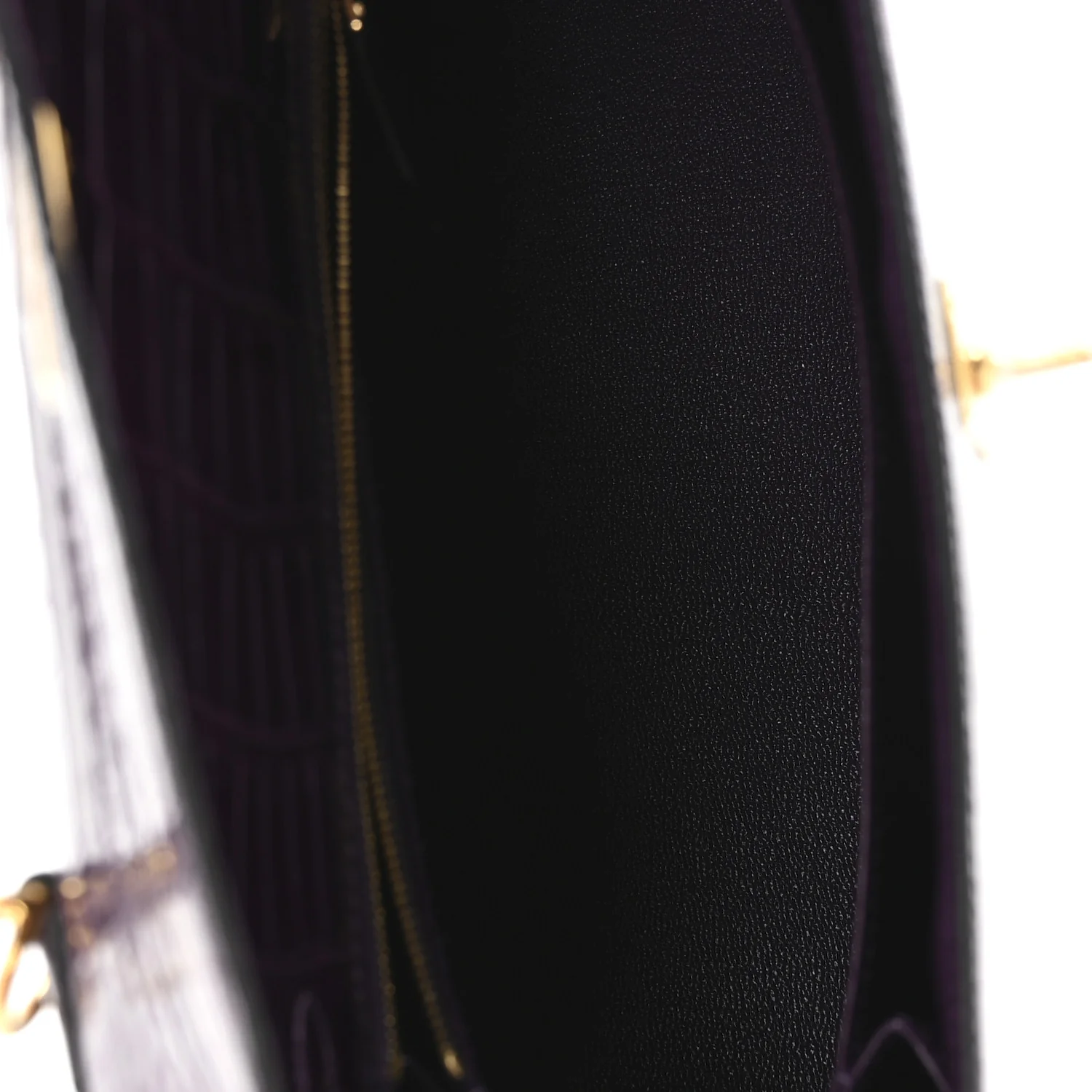 Shiny Porosus Crocodile Kelly Sellier 25 Amethyst - Image 5