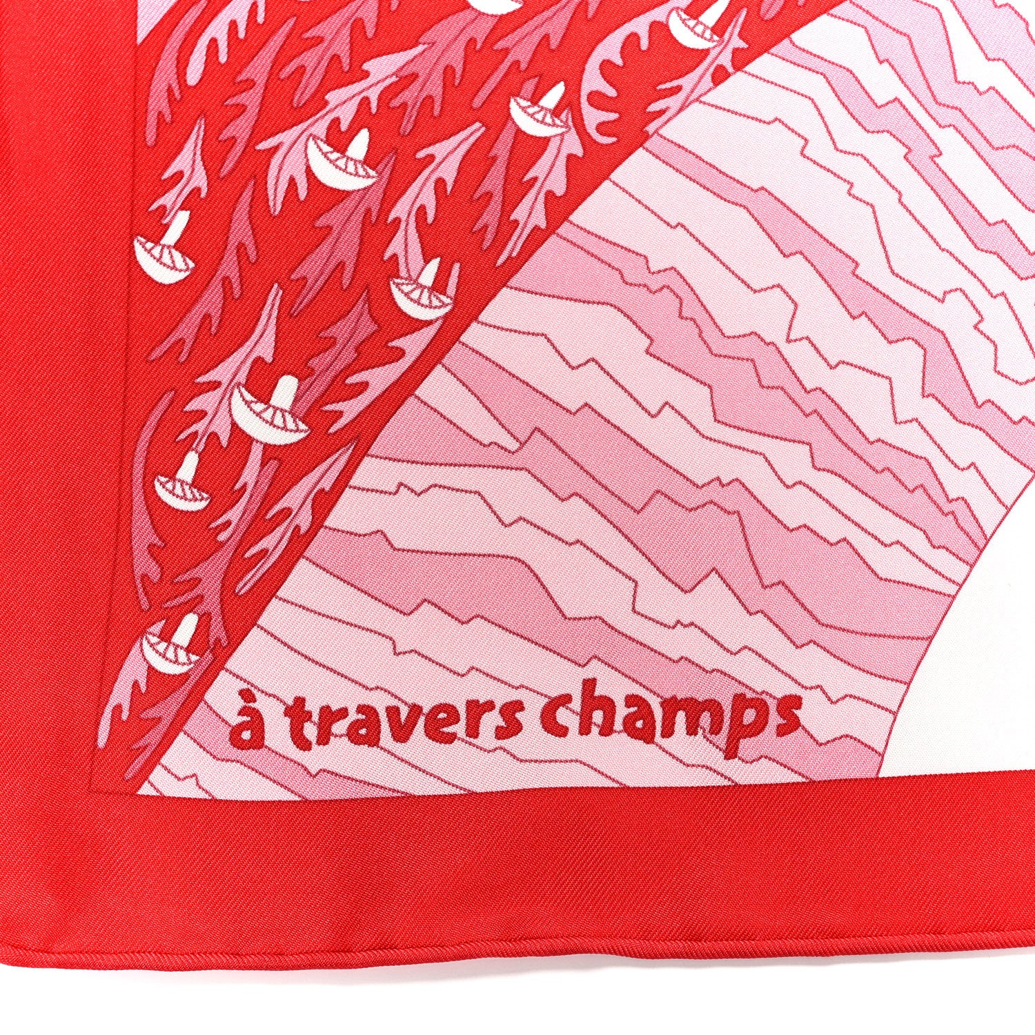 Silk A Travers Champs Scarf 90 Rouge Rose Multicolor - Image 4