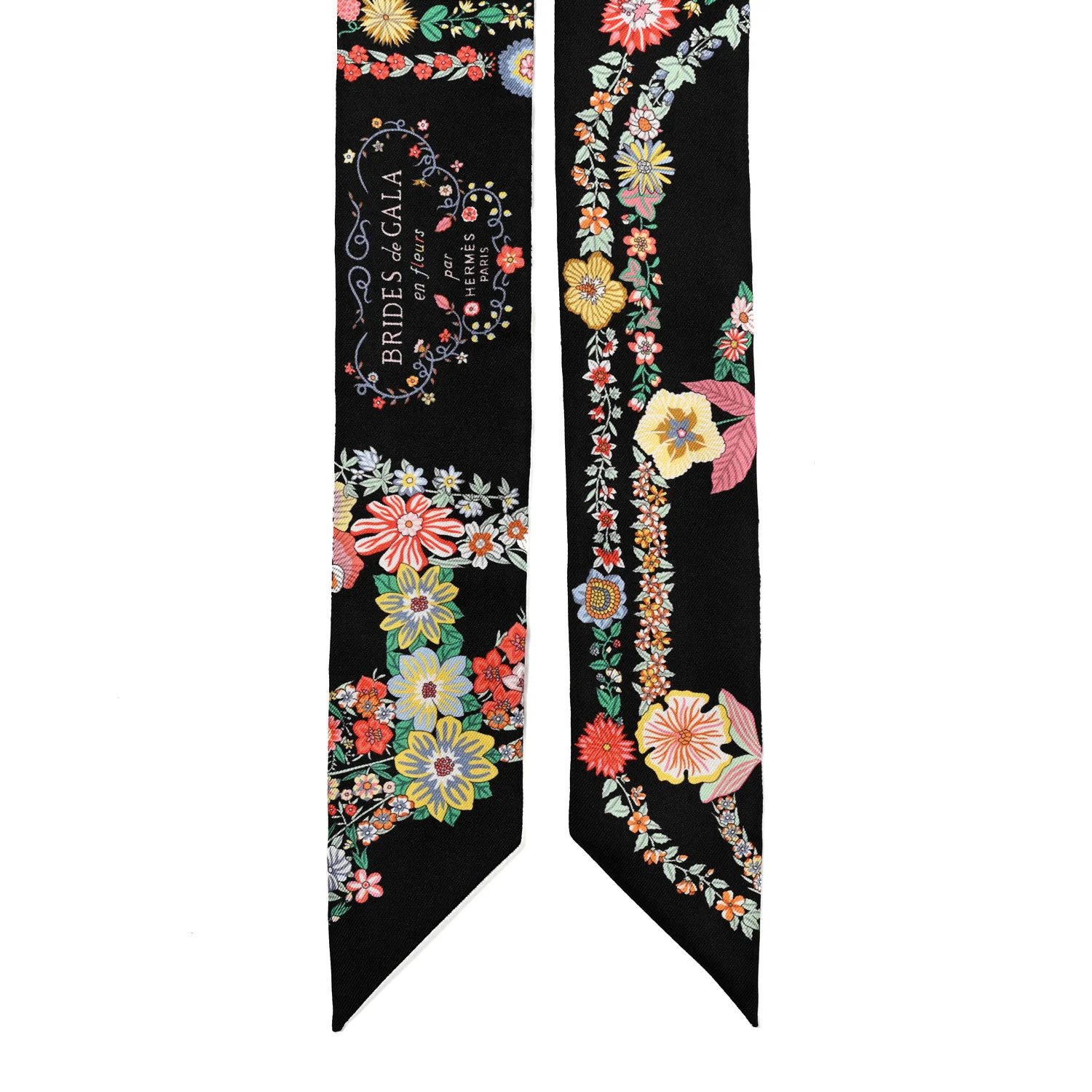 Silk Brides de Gala en Fleurs Twilly Black Multicolor White - Image 2