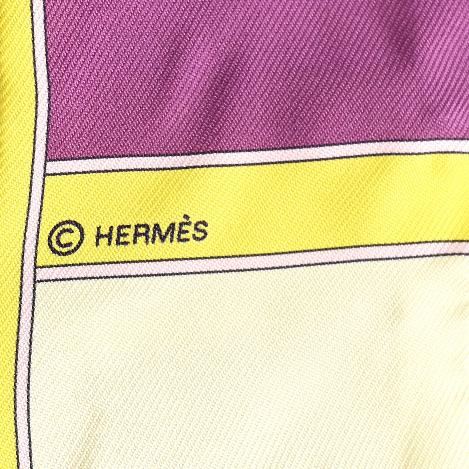 Silk Camails Twilly Jaune Vif Encre Parme - Image 3