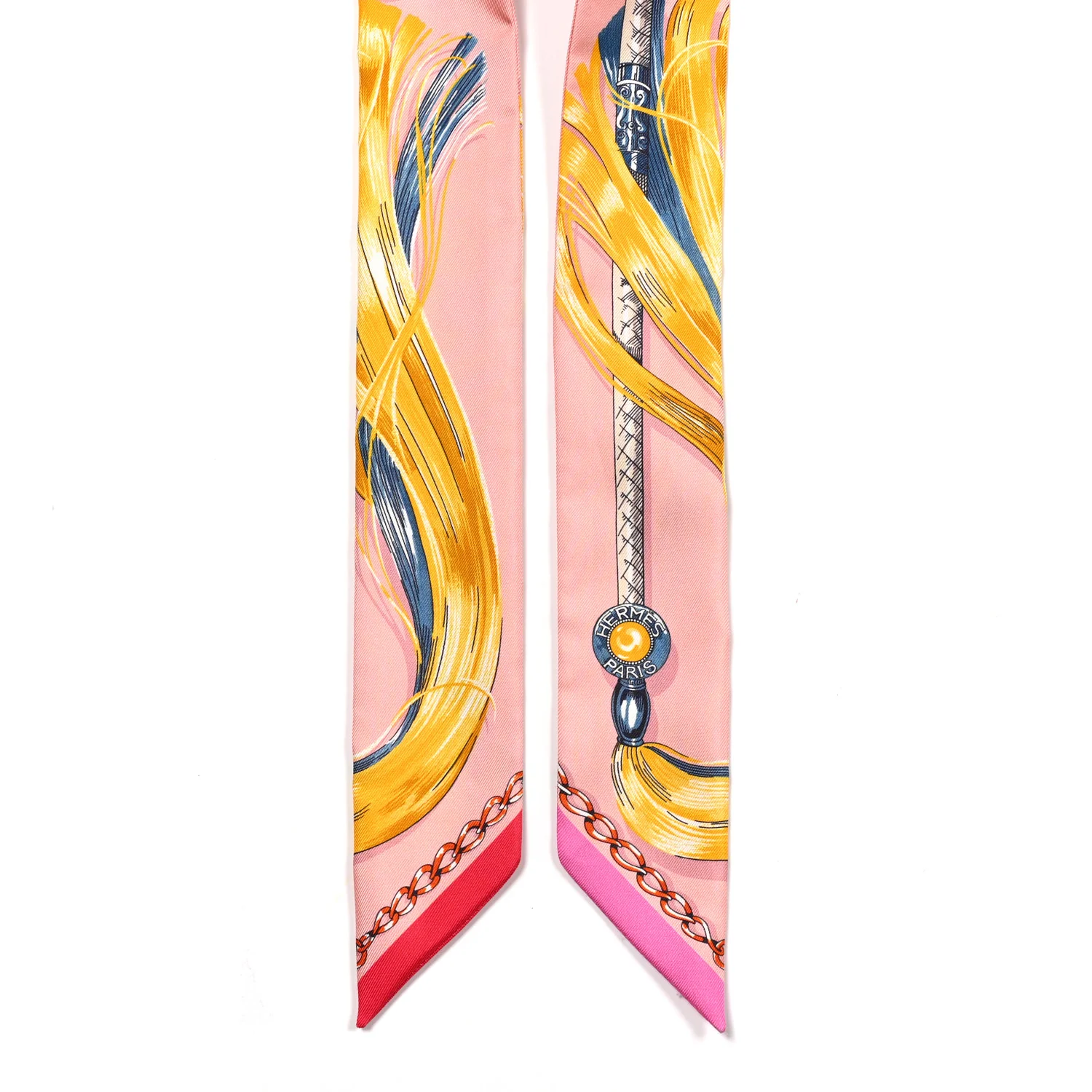 Silk Cavalcades Twilly Rose Poudre Jaune - Image 2
