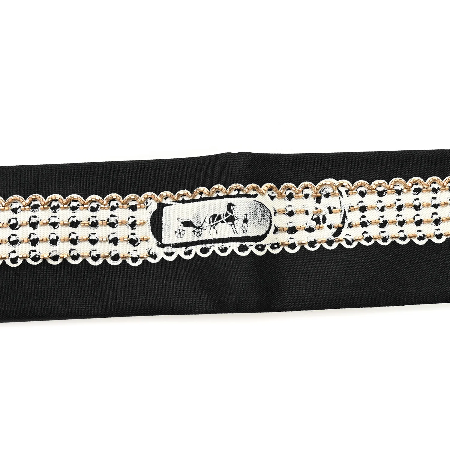 Silk Embroidered Bead Le Tresor De Medor Twilly Black - Image 4