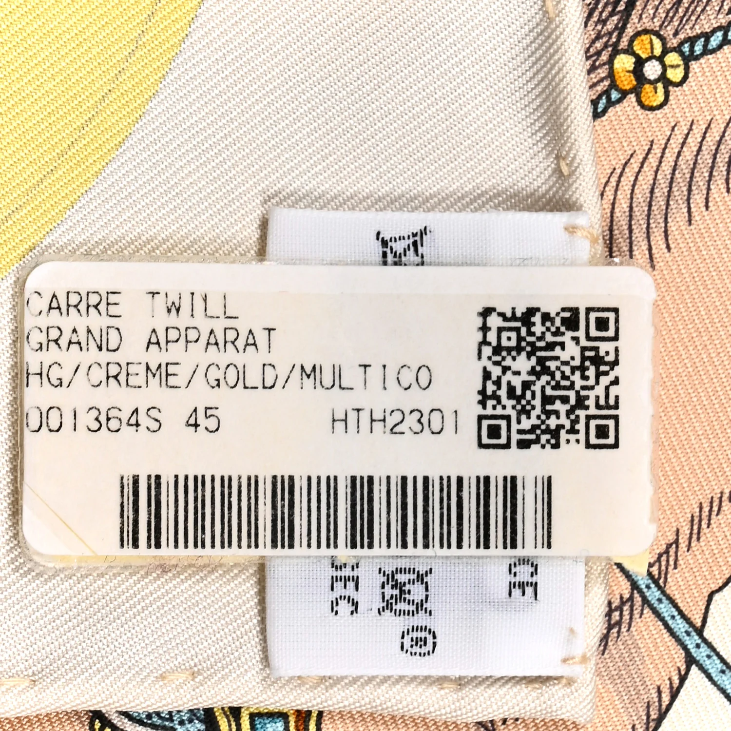 Silk Grand Apparat Forever Scarf 90 Creme Gold Multicolore - Image 2