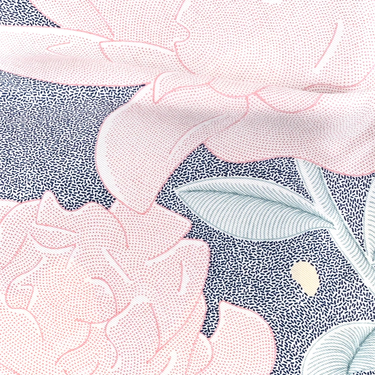 Silk Ivresse Au Vent Scarf 70 Bleu Rose Vert - Image 3