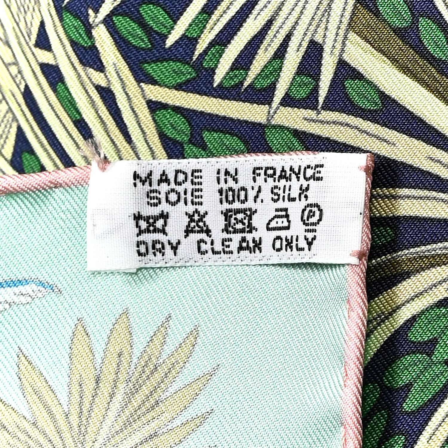 Silk Jardin A Sintra Scarf 90 Vert Jade Bleu Rose - Image 3