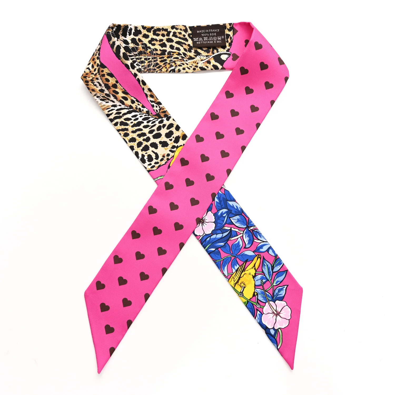 Silk Jungle Love Love Twilly Rose Vif Bleu Roy