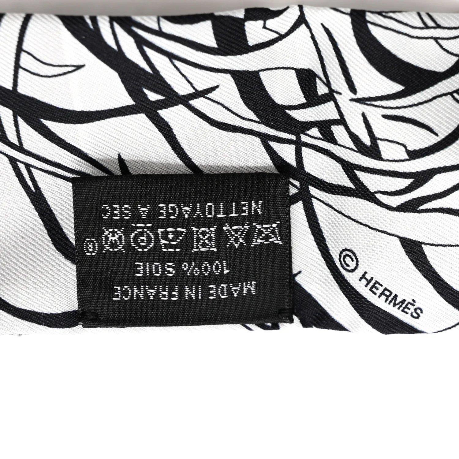 Silk Jungle Love Rainbow Twilly Gris Black White - Image 3