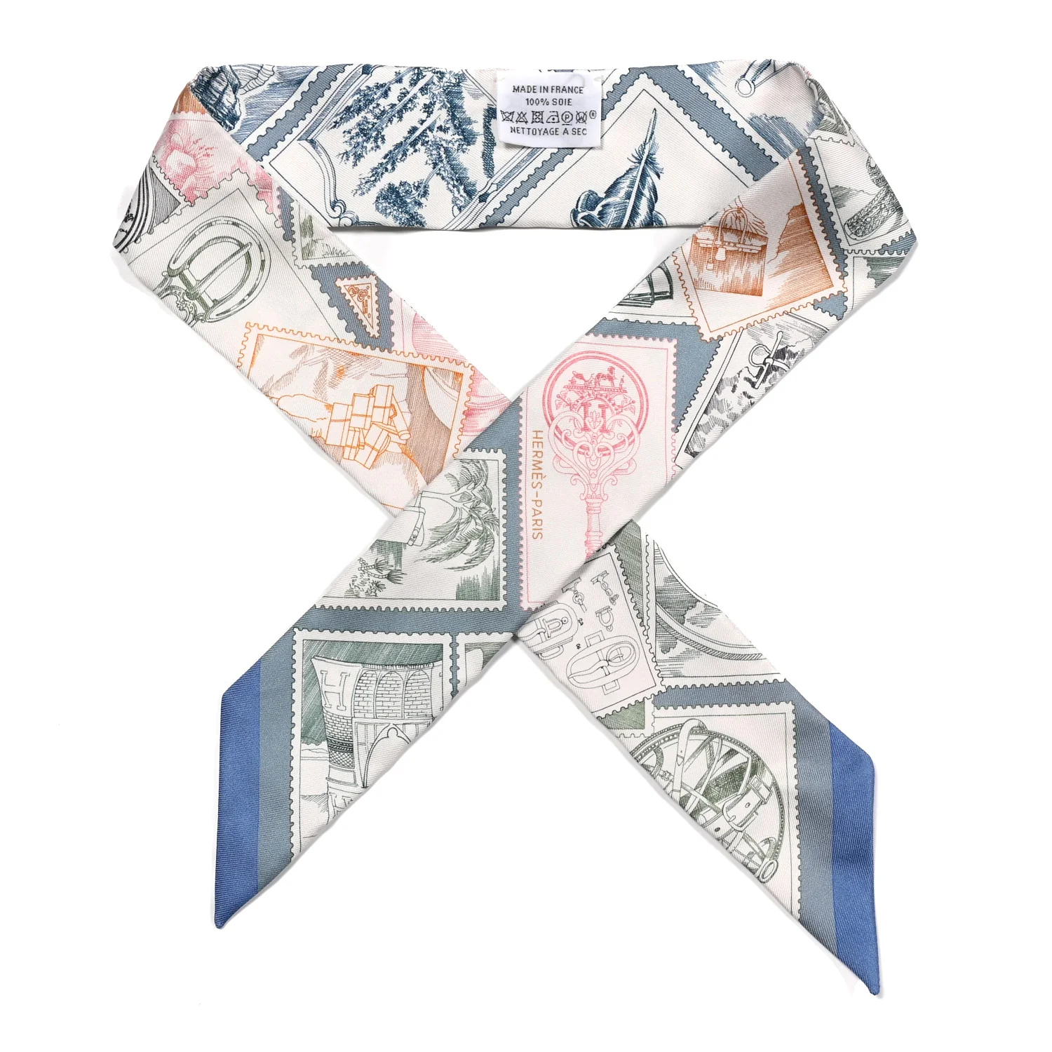 Silk Le Philateliste Du Faubourg Twilly Bleu Moyen White