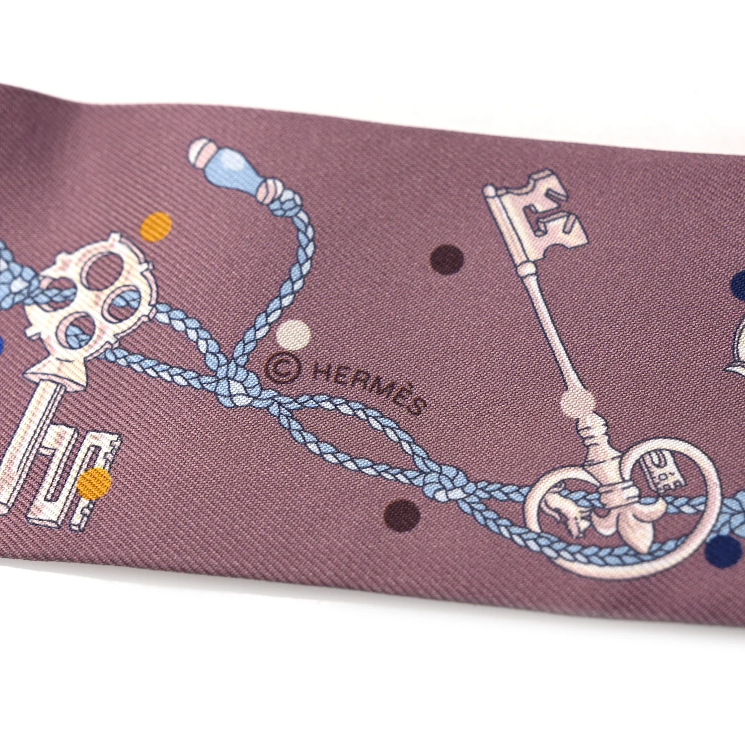 Silk Les Cles A Pois Twilly Marron Glace Gris - Image 3