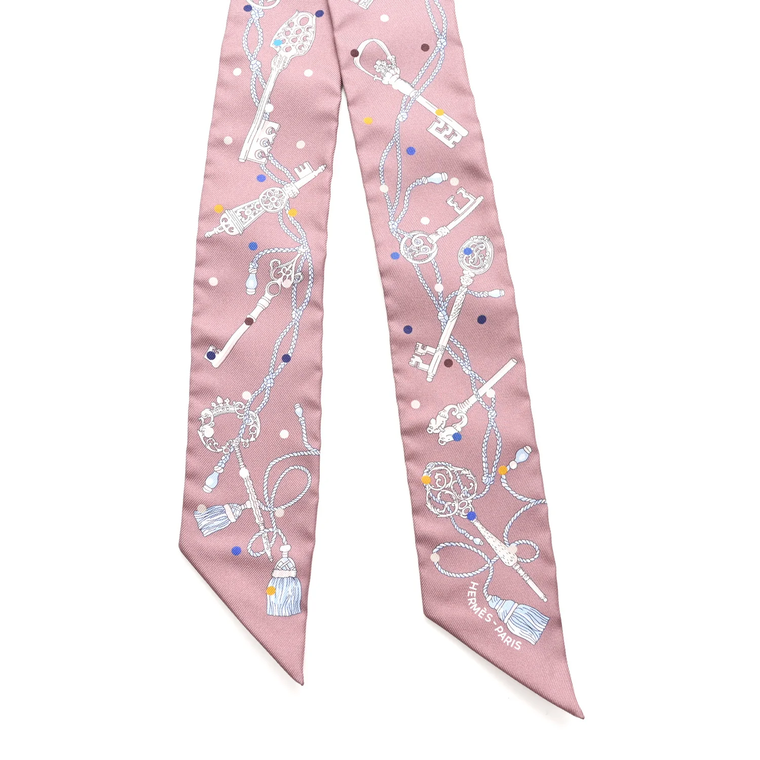 Silk Les Cles A Pois Twilly Marron Glace Gris - Image 2
