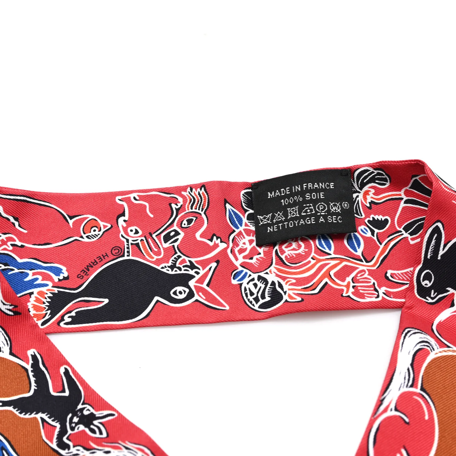 Silk Mille Et Un Lapins Twilly Grenadine Bleu Black - Image 3